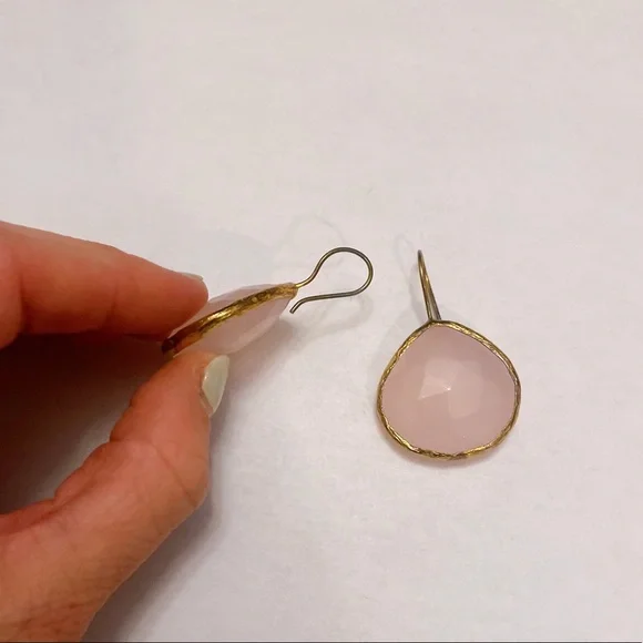Rose Quartz Pink Earrings - Picture 5 of 7